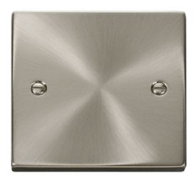 VPSC060  Deco Victorian Satin Chrome 1 Gang Blank Plate